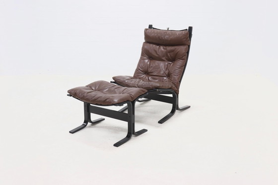 Image 1 of Vintage Ingmar Relling for Westnofa Norway Siesta Lounge Chair and Ottoman 