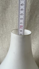 Large Peill and Putzler white Malta pendant lamp by Aloys F. Gangkofner,