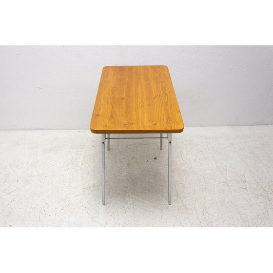 Image 1 of Vintage side table in wood and metal, Czechoslovakia 1950s