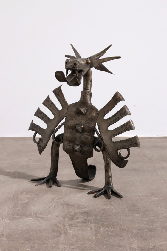 Image 1 of Fireplace Dragon By Smederij Jan Franssen, 1950S-60S