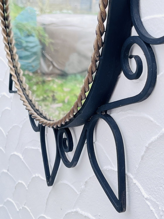 Image 1 of Wrought Iron Mirror Duo