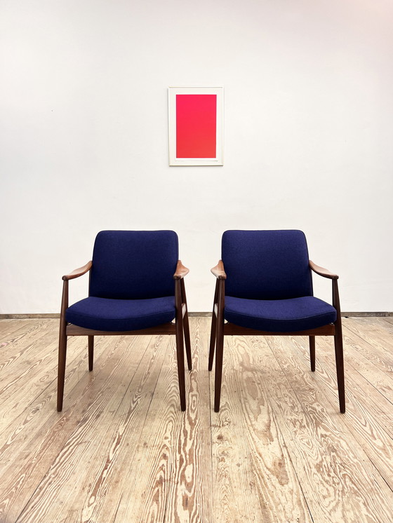 Image 1 of Deux fauteuils en teck de Hartmut Lohmeyer pour Wilkhahn, 1950, Mid Century Modern