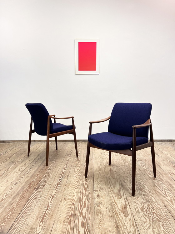 Image 1 of Deux fauteuils en teck de Hartmut Lohmeyer pour Wilkhahn, 1950, Mid Century Modern