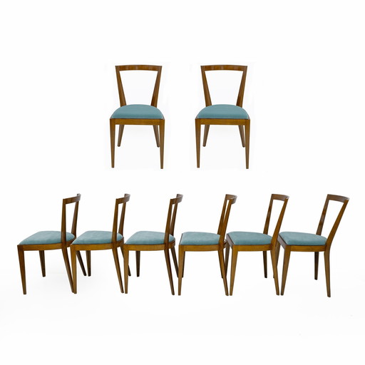 Eight Dining Chairs Ponti 940 By Gio Ponti For Bbb Italia