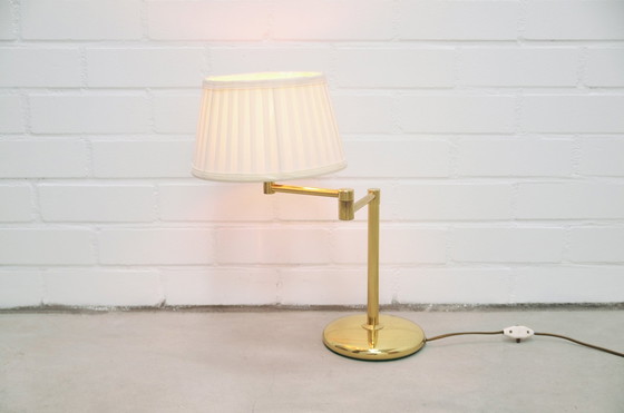 Image 1 of Brass Bendable Lamp Cream Shade