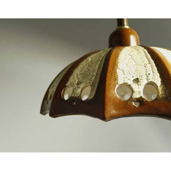 Image 1 of Lampada a sospensione vintage in ceramica lava grassa di Pan Leuchten, 1970