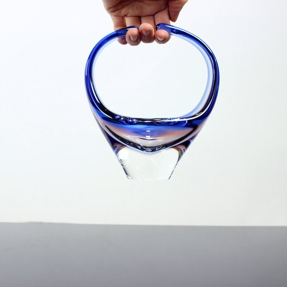 Image 1 of Vintage glass bowl by Frantisek Zemek for Sklarna Mstisov, Czechoslovakia 1960