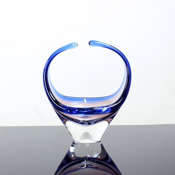 Image 1 of Vintage glass bowl by Frantisek Zemek for Sklarna Mstisov, Czechoslovakia 1960