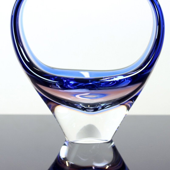 Image 1 of Vintage glass bowl by Frantisek Zemek for Sklarna Mstisov, Czechoslovakia 1960