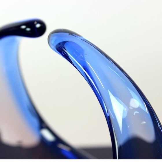 Image 1 of Vintage glass bowl by Frantisek Zemek for Sklarna Mstisov, Czechoslovakia 1960