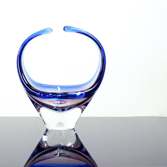 Image 1 of Vintage glass bowl by Frantisek Zemek for Sklarna Mstisov, Czechoslovakia 1960