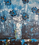 Jan van den Berg - Poppies in blue