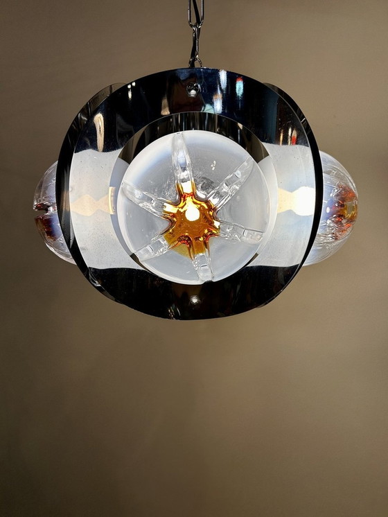 Image 1 of Murano Blown Glass Hanging Lamp