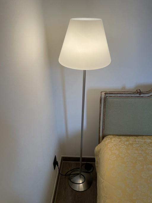 Modern Floor lamp white milk glass