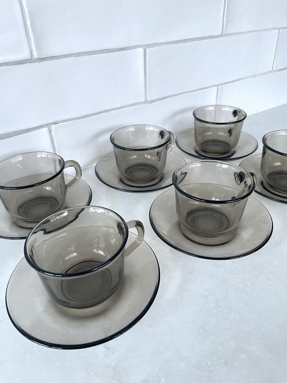 Image 1 of Tazza e piattino vintage Arcoroc 6 pezzi