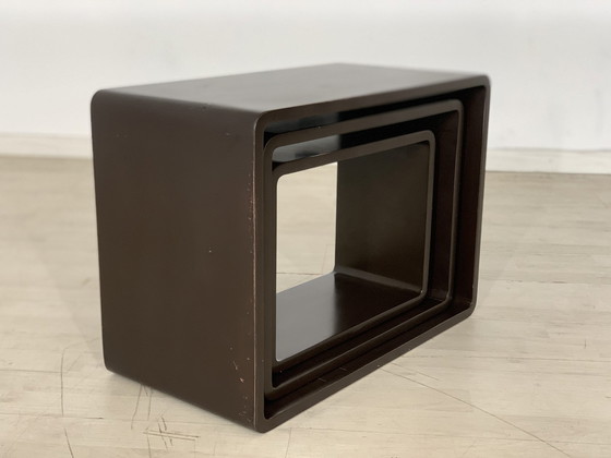 Image 1 of Tavolini laterali di metà secolo, tavolini da caffè, tavoli dell&#39;era spaziale, vintage