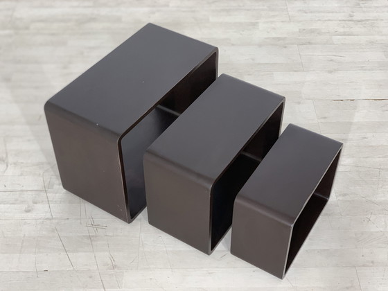 Image 1 of Tavolini laterali di metà secolo, tavolini da caffè, tavoli dell&#39;era spaziale, vintage