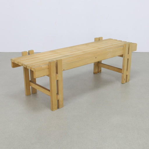 Vintage Slatted Bench