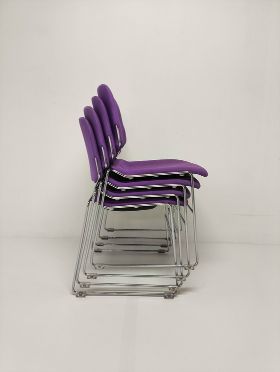 Image 1 of 4x Matrix Krueger Chaise de salle à manger par Tolleson USA 1970