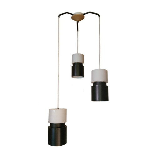 Lampe suspendue triple Mid Century