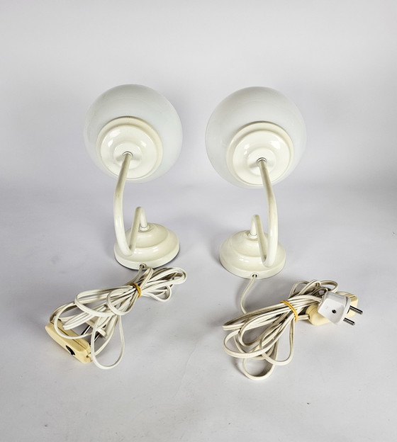 Image 1 of Elco lite - Ducht design - 2 wall lamps - glass - metal - 3rd quarter 20th century