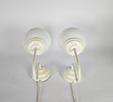 Elco lite - Ducht design - 2 wall lamps - glass - metal - 3rd quarter 20th century