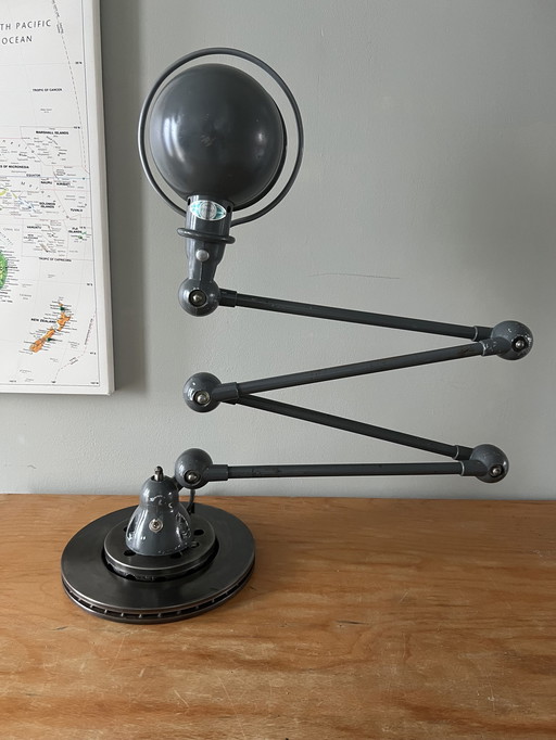 Jieldé Floor Lamp, Four Arms, Original Machine Gray