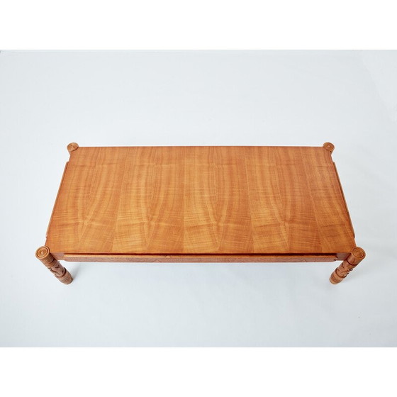 Image 1 of Vintage Art Deco coffee table in solid ash by Pier Luigi Colli, Italy 1950