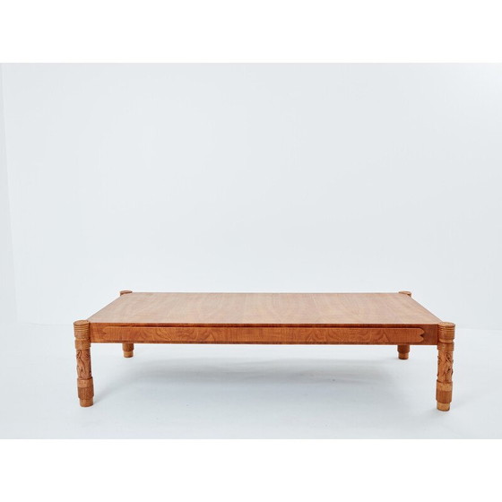 Image 1 of Vintage Art Deco coffee table in solid ash by Pier Luigi Colli, Italy 1950