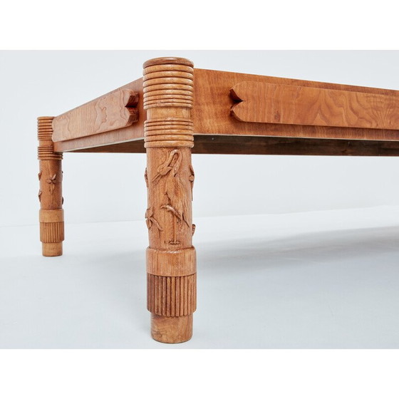 Image 1 of Vintage Art Deco coffee table in solid ash by Pier Luigi Colli, Italy 1950