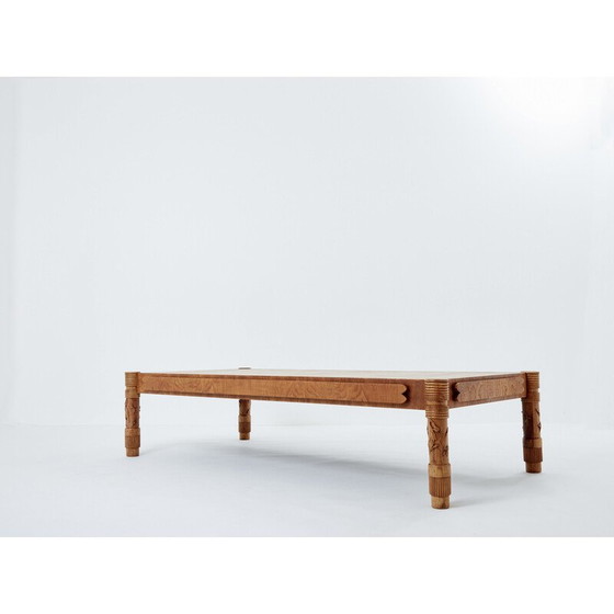 Image 1 of Vintage Art Deco coffee table in solid ash by Pier Luigi Colli, Italy 1950