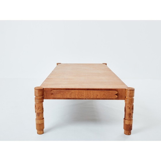 Image 1 of Vintage Art Deco coffee table in solid ash by Pier Luigi Colli, Italy 1950