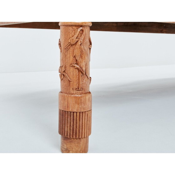 Image 1 of Vintage Art Deco coffee table in solid ash by Pier Luigi Colli, Italy 1950