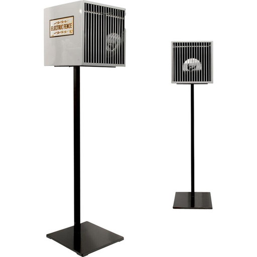 Vintage light sculpture by Peter Klasen