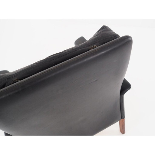 Vintage leather armchair by Hans Olsen