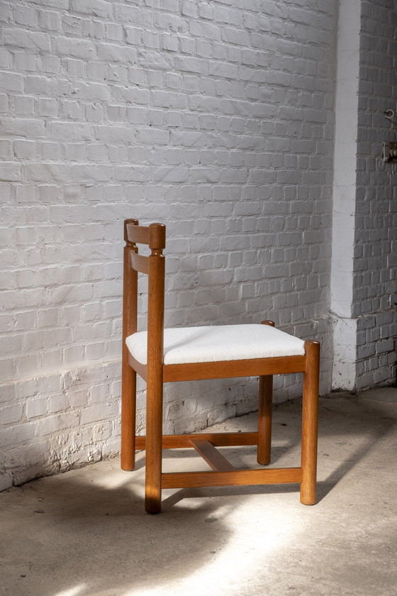 Image 1 of 6X Scandinavian dining chair in solid oak, 1960S