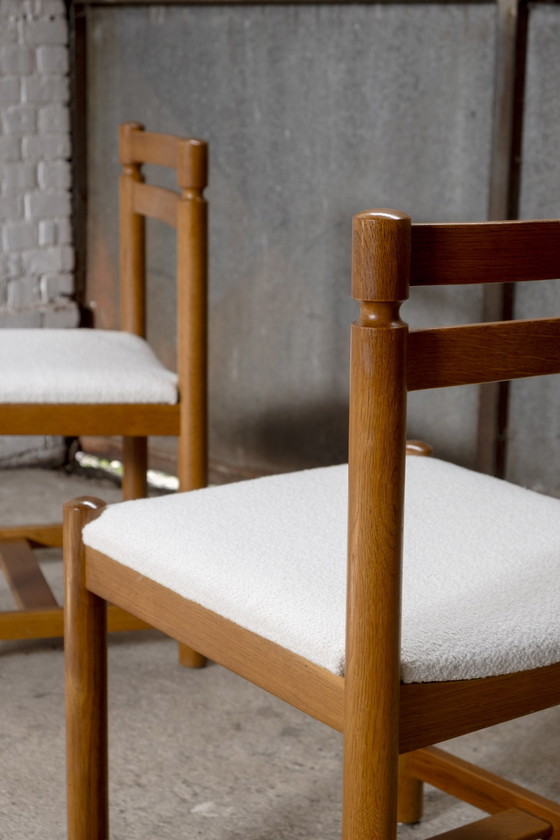 Image 1 of 6X Scandinavian dining chair in solid oak, 1960S