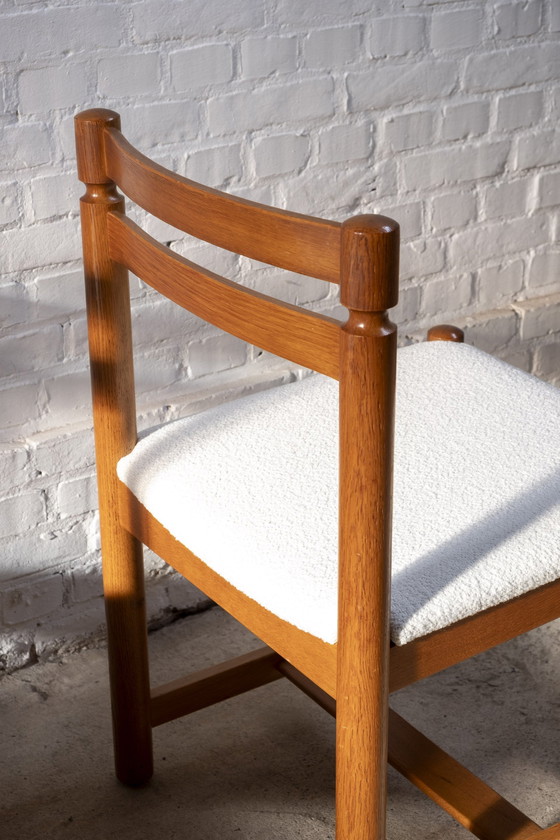 Image 1 of 6X Scandinavian dining chair in solid oak, 1960S