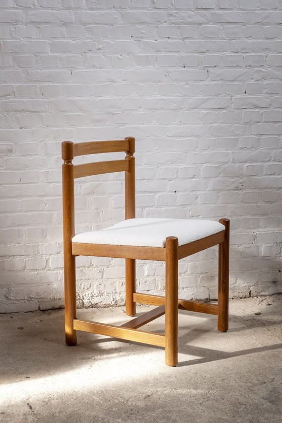 Image 1 of 6X Scandinavian dining chair in solid oak, 1960S