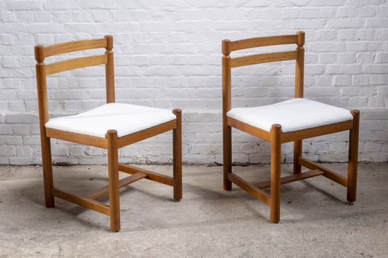 Image 1 of 6X Scandinavian dining chair in solid oak, 1960S