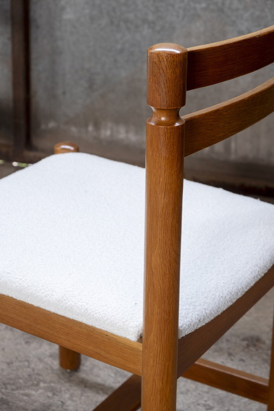 Image 1 of 6X Scandinavian dining chair in solid oak, 1960S