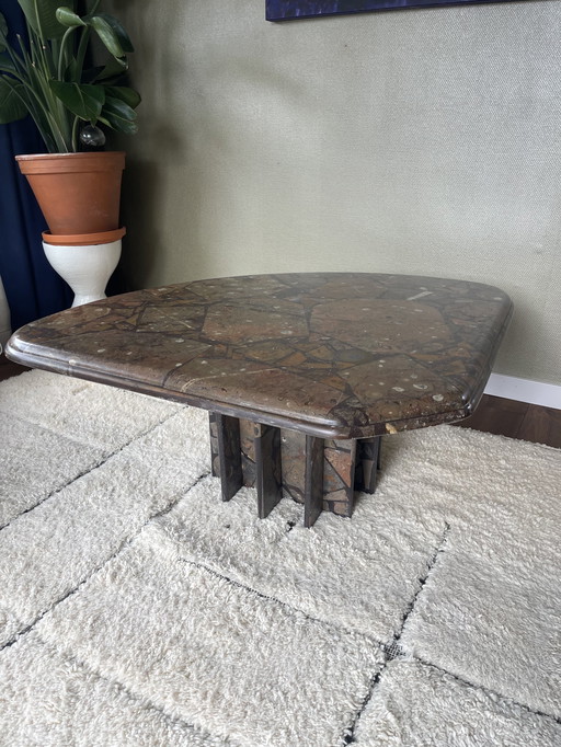Table basse vintage en pierre naturelle