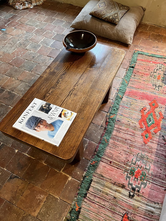 Image 1 of Brutalist Solid Oak Coffee Table