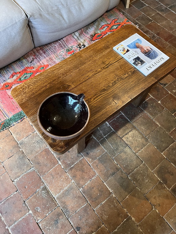 Image 1 of Brutalist Solid Oak Coffee Table