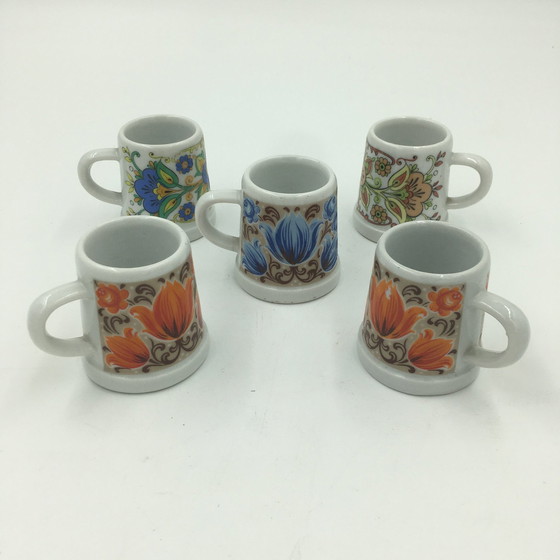 Image 1 of Set Of 5 Ceramic Drop Glasses