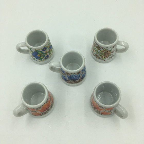 Image 1 of Set Of 5 Ceramic Drop Glasses