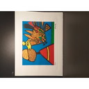 Litografia vintage "Oiseau Bariole" di Corneille, 2010
