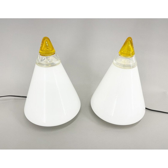 Image 1 of Pair of vintage table lamps by Giusto Toso for Vetri Murano, 1970s