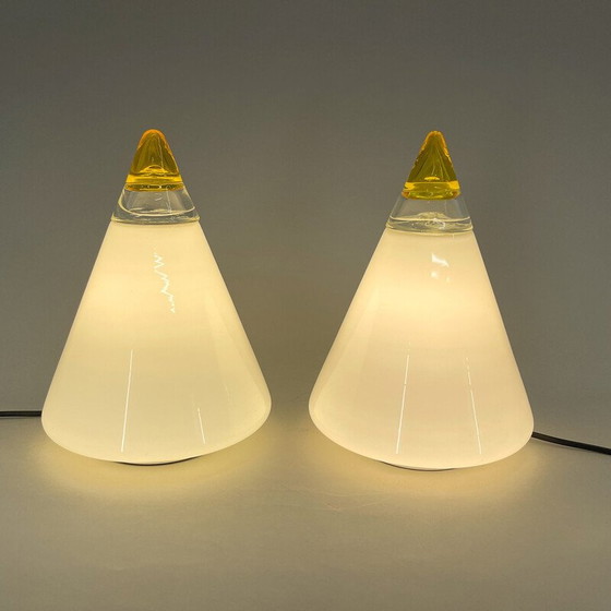 Image 1 of Pair of vintage table lamps by Giusto Toso for Vetri Murano, 1970s