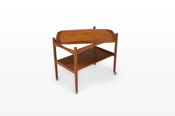 Image 1 of Danish Serving Trolley By Poul Hundevad For Hundevad & Co, Denmark 1960S